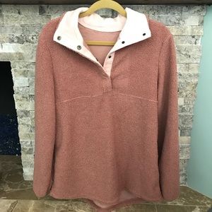 Fleece pullover jacket